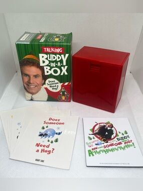 Talking Buddy-in-a-Box Elf Movie “Does somebody need a hug?”